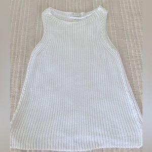 White summer sweater tank